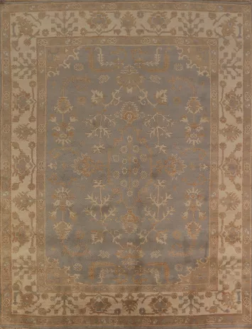 Handmade Gray Oushak Indian Area Rug 8x10