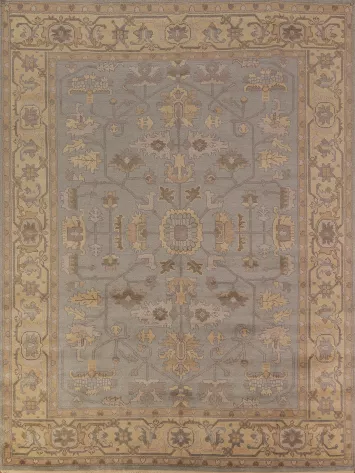 Handmade Gray Oushak Indian Area Rug 8x10