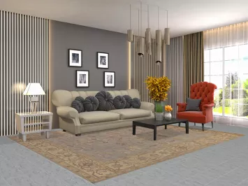 Handmade Gray Oushak Indian Area Rug 8x10