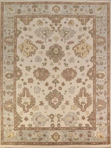 Earth Tone Wool Oushak Indian Area Rug 8x10