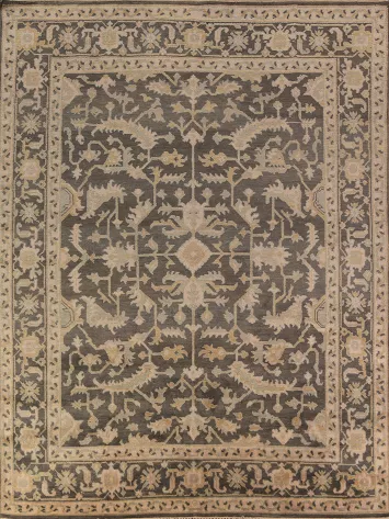 All-Over Floral Oushak Indian Area Rug 8x10