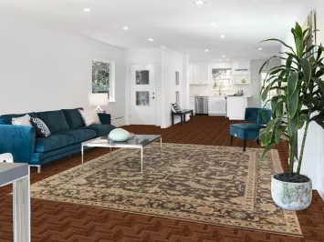 All-Over Floral Oushak Indian Area Rug 8x10