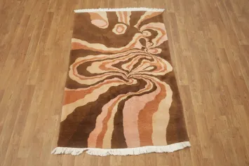 Contemporary Wool Abstract Kerman Persian Rug 3x5