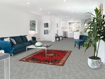 Red Geometric Wool Hamedan Persian Rug 5x6