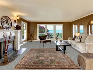 Garden Design 100% Silk Qum Persian Area Rug 6x10