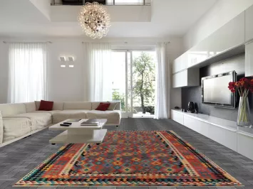 South Western Style Kilim Oriental Large Rug 10x16