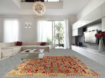 Reversable Wool Kilim Oriental Area Rug 10x13