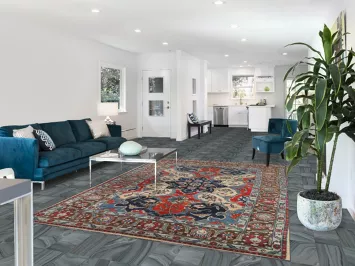 Vintage Wool Medallion Tabriz Oriental Area Rug 7x10