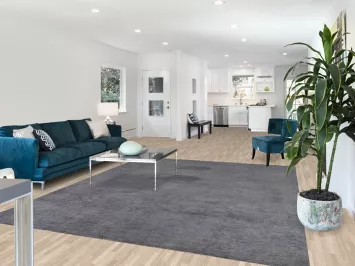 Blue Handmade Gabbeh Modern Area Rug 8x10