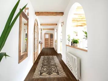 Handmade Brown Wool Oushak Indian Runner Rug 3x10