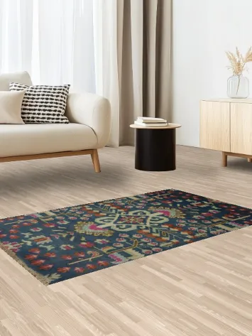 Artistic Oushak Foyer Rug 3x5 Bringing Warmth and Elegance