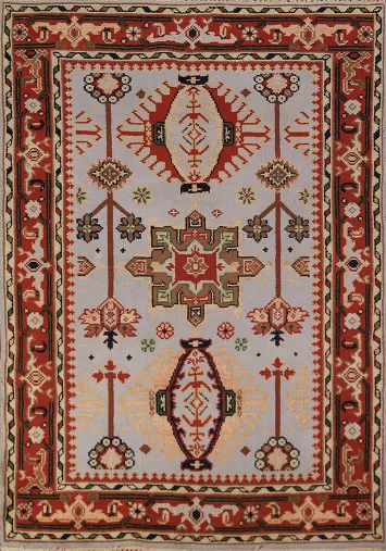 Handmade Wool Khotan Oriental Accent Rug 4x6