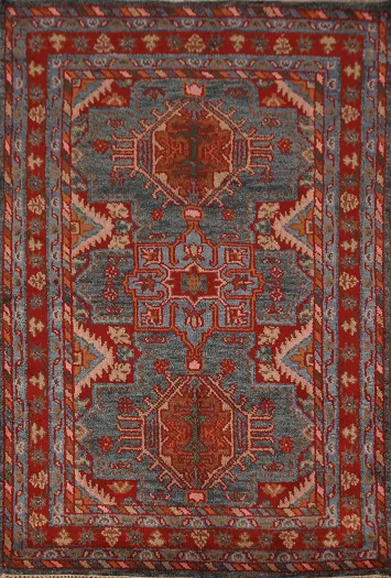 Geometric Khotan Oriental Accent Rug 4x6