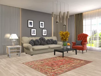 Pre-1900 Antique Vegetable Dye Wool Oushak Turkish Rug 4x5