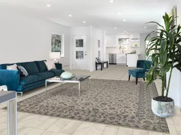 Wool & Silk Vegetable Dye Floral Nain Persian Area Rug 8x11