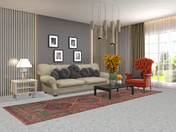 Tribal Geometric Ardebil Persian Runner Rug 4x12