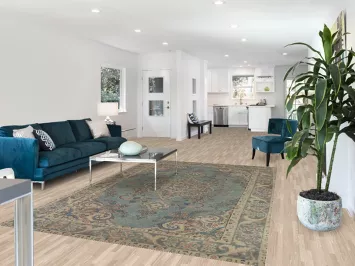 Light Blue Medallion Tabriz Persian Area Rug 6x9