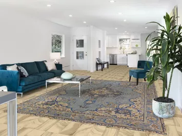 Light Blue Handmade Tabriz Persian Area Rug 8x11