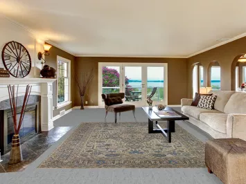 Geometric Wool Tabriz Persian Area Rug 8x11