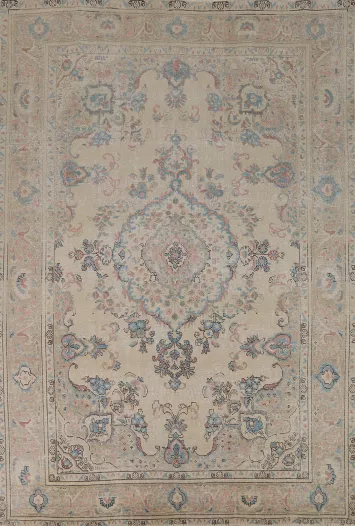 Vintage Wool Tabriz Persian Area Rug 8x11