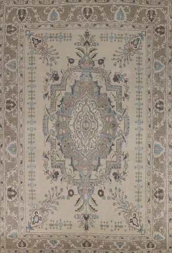 Vintage Wool Medallion Tabriz Persian Area Rug 8x11