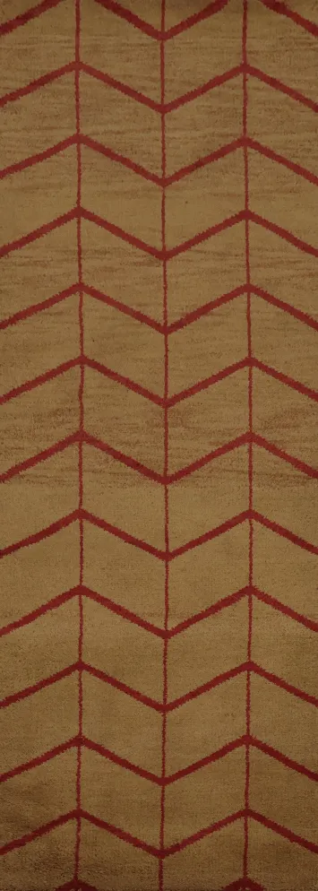 Contemporary Chevron Patterns Runner Rug 3x10