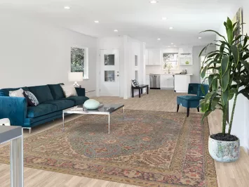 Light Blue Handmade Tabriz Persian Area Rug 8x11