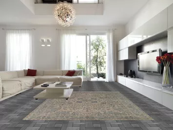 Floral Wool Medallion Tabriz Persian Area Rug 10x13