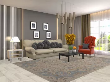 Vintage Wool Floral Tabriz Persian Area Rug 7x11