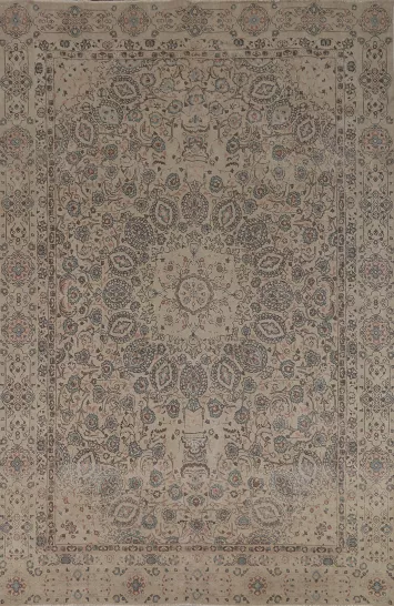 Floral Wool Tabriz Persian Area Rug 7x11