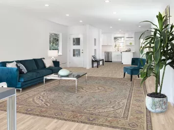 Light Blue Medallion Tabriz Persian Area Rug 8x11