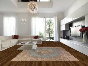 Light Blue Medallion Wool Tabriz Persian Area Rug 10x12