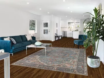 Blue Geometric Tabriz Persian Area Rug 6x9