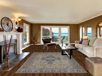 Vintage Floral Tabriz Persian Area Rug 7x10