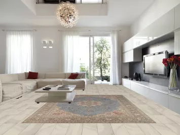 Light Blue Floral Tabriz Persian Area Rug 10x12