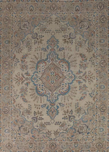 Medallion Wool Tabriz Persian Area Rug 8x11