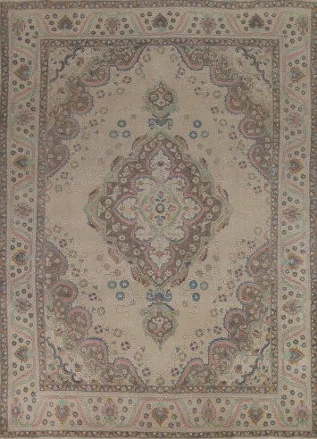 Handmade Wool Tabriz Persian Area Rug 10x13