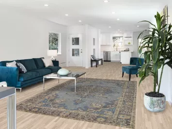 Handmade Blue Tabriz Persian Area Rug 6x9