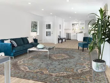 Blue Handmade Tabriz Persian Area Rug 10x13