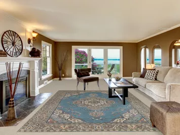 Blue Handmade Tabriz Persian Area Rug 8x11