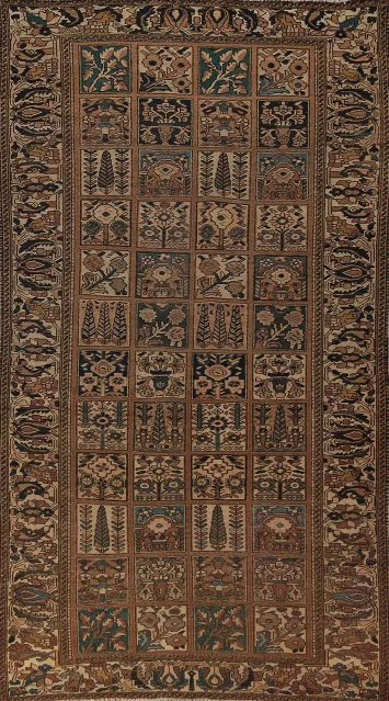 Garden Design Wool Bakhtiari Persian Area Rug 5x10