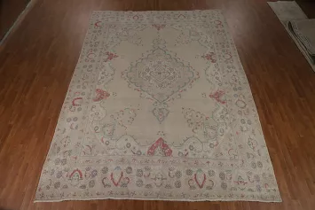 Wool Medallion Tabriz Persian Area Rug 9x13