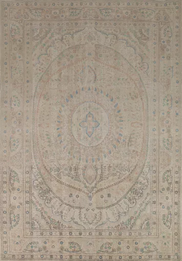 Floral Wool Tabriz Persian Area Rug 8x11