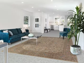 Vintage Wool Tabriz Persian Area Rug 8x11