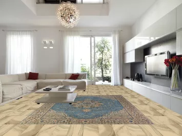 Blue Floral Tabriz Persian Area Rug 10x13