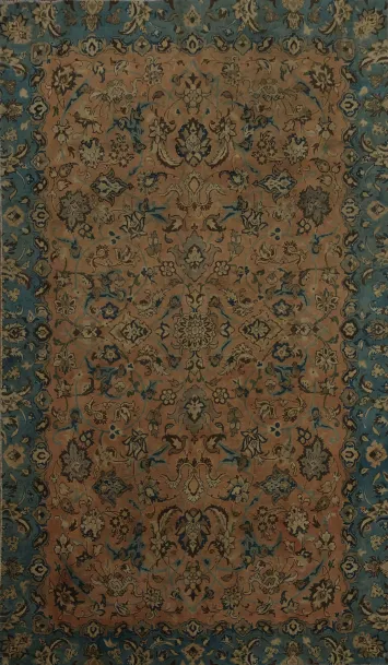ll-Over Floral Tabriz Persian Area Rug 5x9