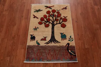 Wool Pictorial Kazak Oriental Accent Rug 2x3