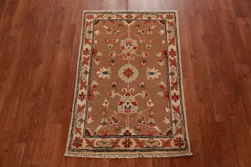 Brown Wool Kazak Oriental Accent Rug 2x3