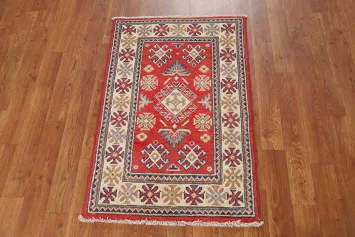 Traditional Wool Kazak Oriental Foyer Rug 2x3
