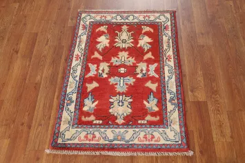 Traditional Wool Kazak Oriental Foyer Rug 2x3